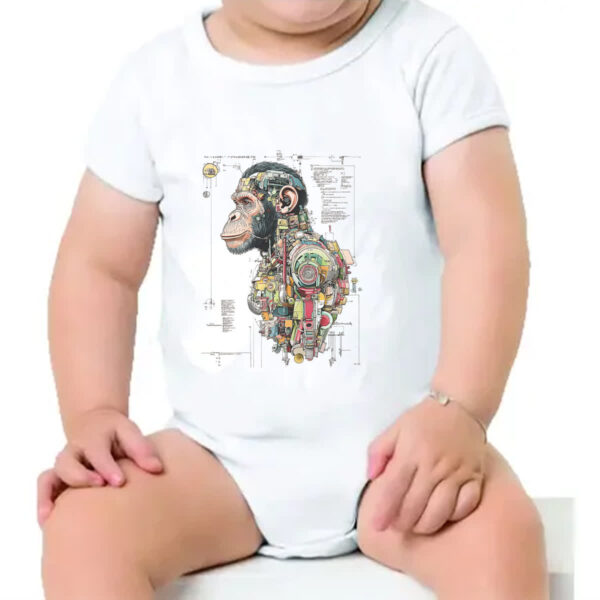 Body infantil Chimpanze Mecanica Interna Cyberpunk - Imagem 4