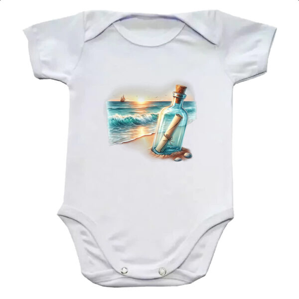Body infantil Mensagem na garrada travel art