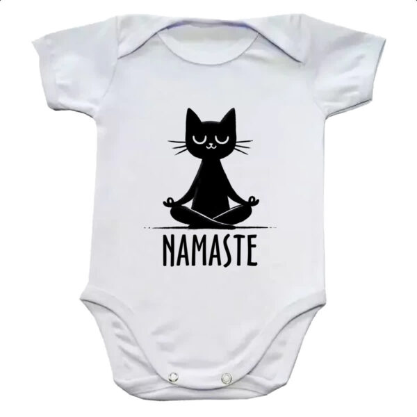 Body infantil Namaste Gato Preto