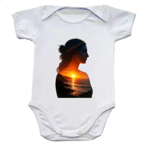 Body infantil Silhueta mulher sunset