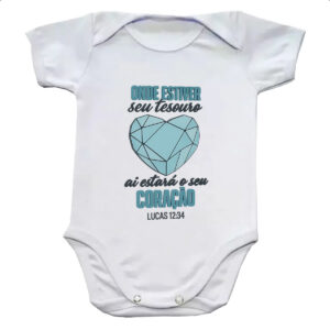 Body infantil Gospel seu tesouro Lucas 12-34