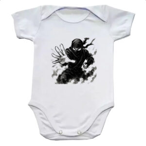 Body infantil Ninja Smoke Grafite Arte