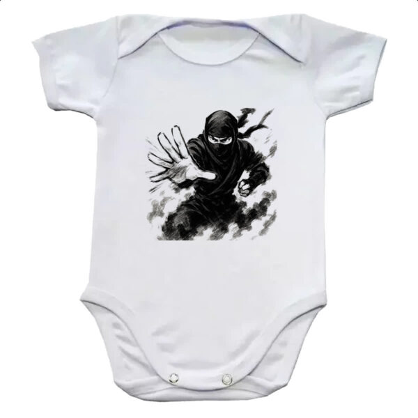 Body infantil Ninja Smoke Grafite Arte