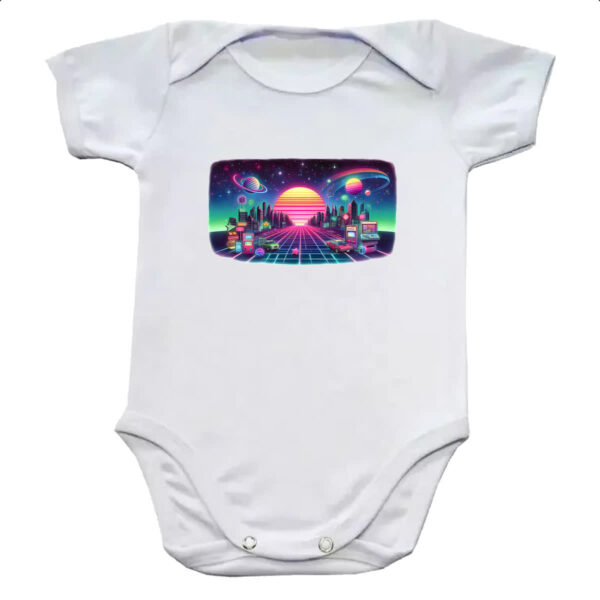 Body infantil Nostalgia anos 80 neon