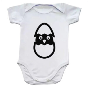 Body infantil Pintinho nascendo linear arte