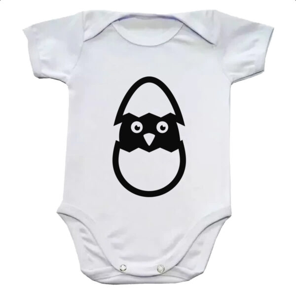 Body infantil Pintinho nascendo linear arte