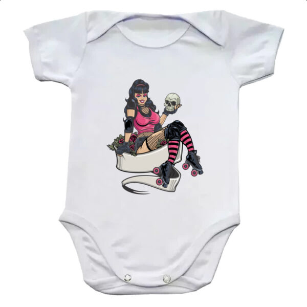Body infantil Patinadora com cranio