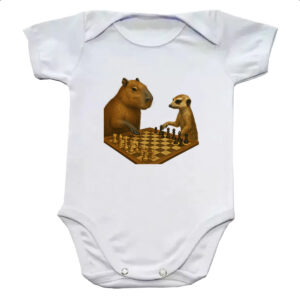 Body infantil Xadrez Capivara vs Suricato