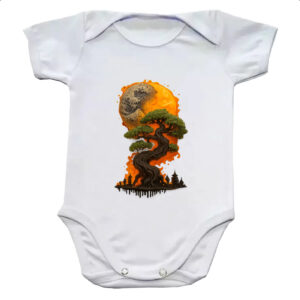 Body infantil Bonzai sunset fire art