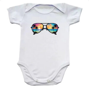 Body infantil Oculos reflexo sunset