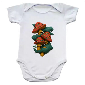 Body infantil Cogumelos Off-White
