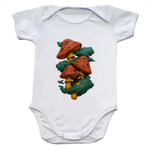 Body infantil Cogumelos Off-White
