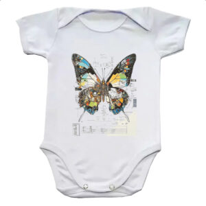 Body infantil Borboleta Mecanica Interna Cyberpunk