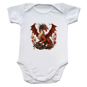 Body infantil Dragao vermelho japones