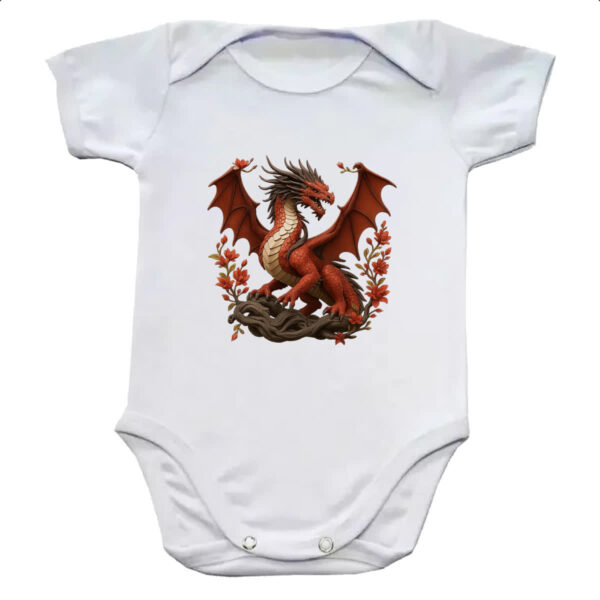 Body infantil Dragao vermelho japones