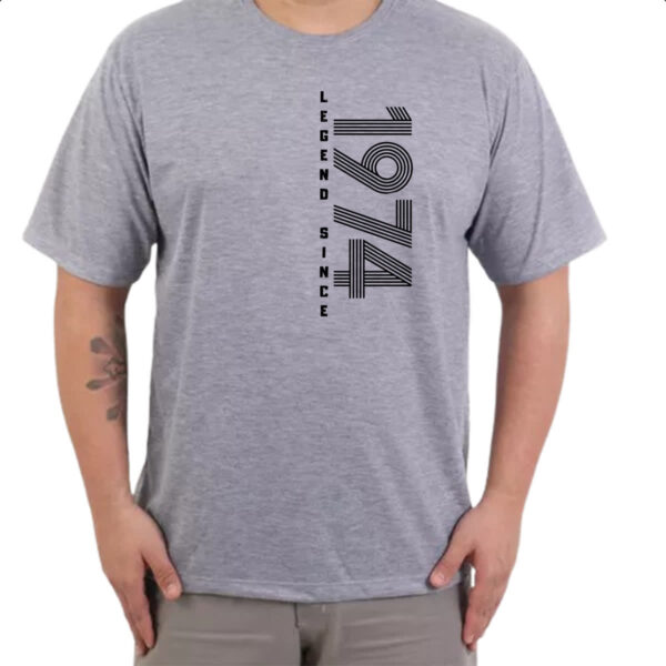 Camiseta Cinza Legend Since 1974 - Imagem 3