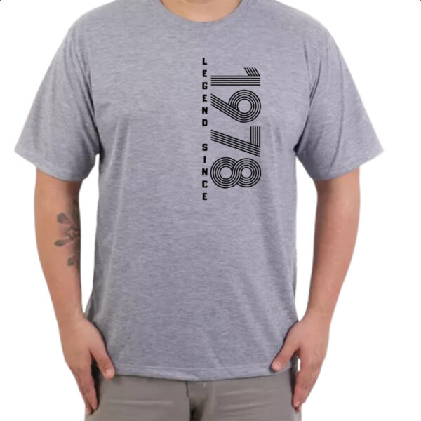 Camiseta Cinza Legend Since 1978 - Imagem 3