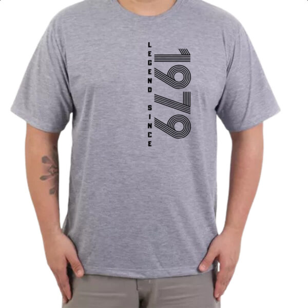 Camiseta Cinza Legend Since 1979 - Imagem 3