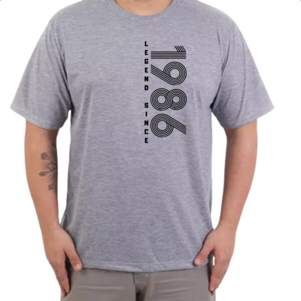 Camiseta Cinza Legend Since 1986 - Imagem 3