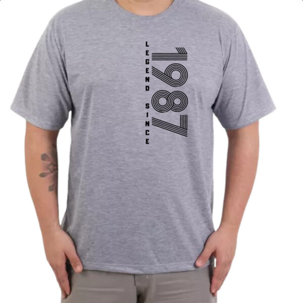 Camiseta Cinza Legend Since 1987 - Imagem 3