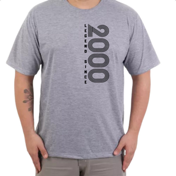Camiseta Cinza Legend Since 2000 - Imagem 3