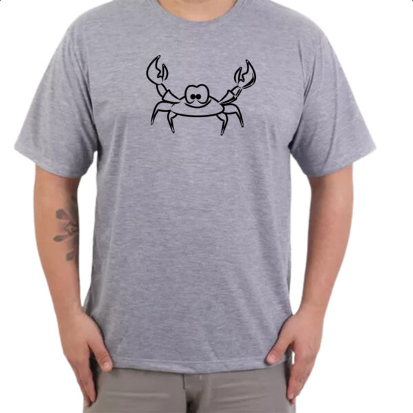 Camiseta Cinza Cute Caranguejo - Imagem 3