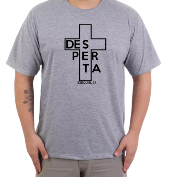 Camiseta Cinza Gospel Desperta Ezequiel 37 - Imagem 3