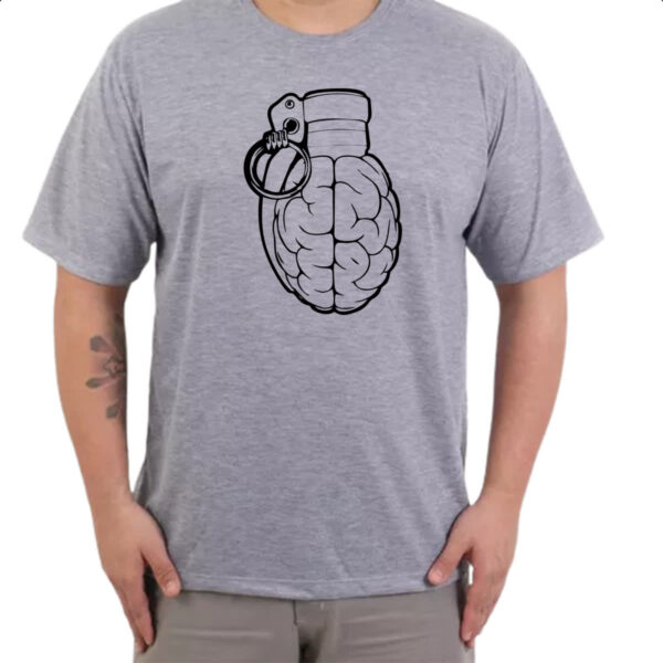 Camiseta Cinza Cerebro granada PB - Imagem 3