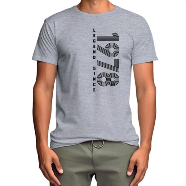 Camiseta Cinza Legend Since 1978 - Imagem 4