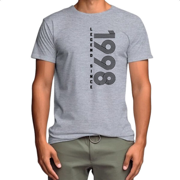 Camiseta Cinza Legend Since 1998 - Imagem 4