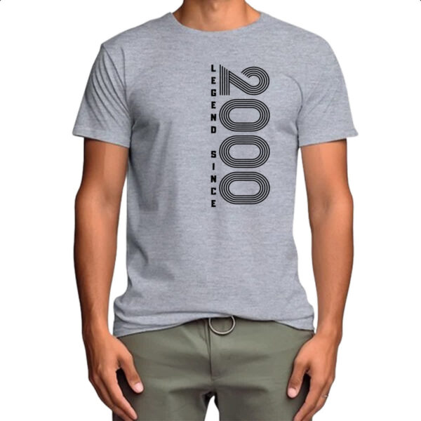 Camiseta Cinza Legend Since 2000 - Imagem 4