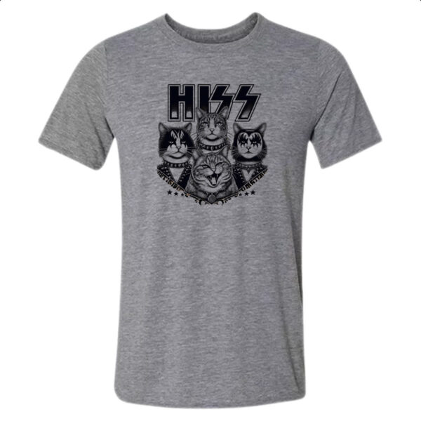 Camiseta Cinza HISS Gatos do Rock