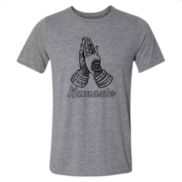 Camiseta Cinza Namaste Girl Hands
