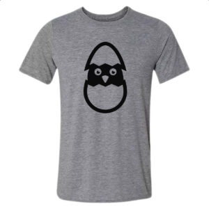 Camiseta Cinza Pintinho nascendo linear arte