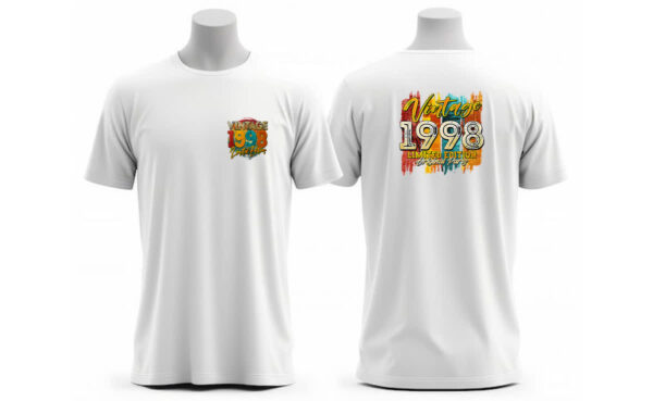 Camiseta Unissex Vintage 1998 Limited Edition