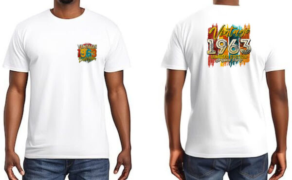Camiseta Unissex Vintage 1963 Limited Edition - Imagem 3