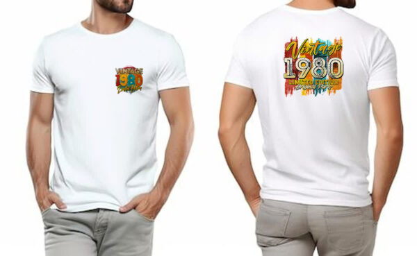 Camiseta Unissex Vintage 1980 Limited Edition - Imagem 4