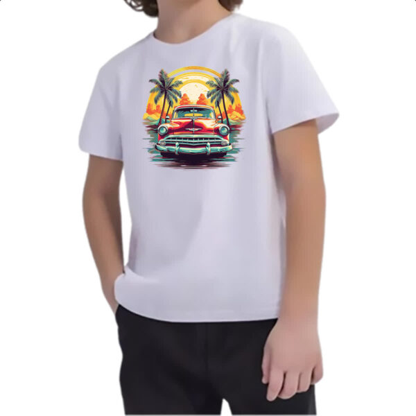 Camiseta Infanto Juvenil Vintage Carro Classico 05 - Imagem 2