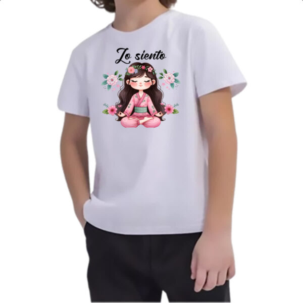 Camiseta Infanto Juvenil Yoga Girl Lo Siento - Imagem 2