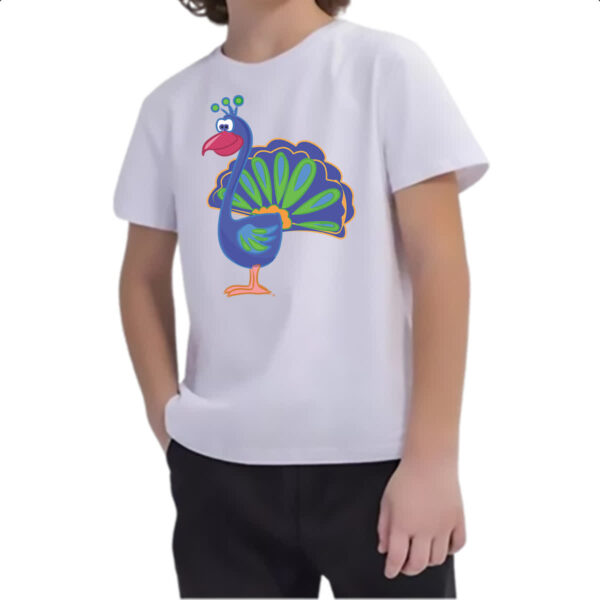 Camiseta Infanto Juvenil Cute Pavao - Imagem 2
