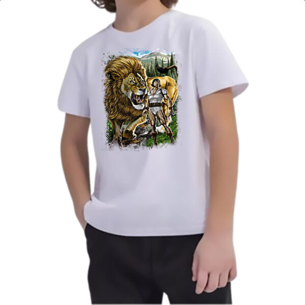 Camiseta Infanto Juvenil Nostalgia Sansao e Golias 2 - Imagem 2