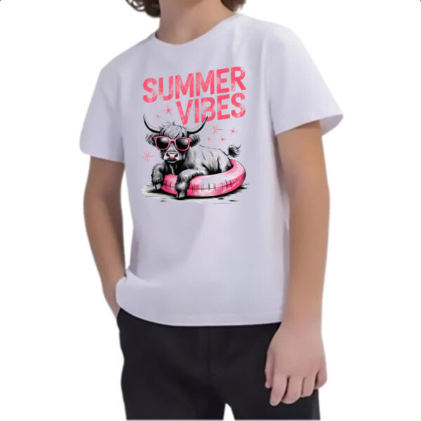 Camiseta Infanto Juvenil Vaquinha Summer Vibes - Imagem 2
