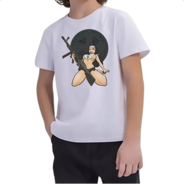 Camiseta Infanto Juvenil Freira Guerrilheira - Imagem 2