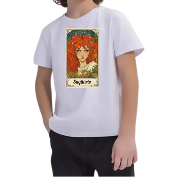 Camiseta Infanto Juvenil Carta Taro Signo Sagitario - Imagem 2