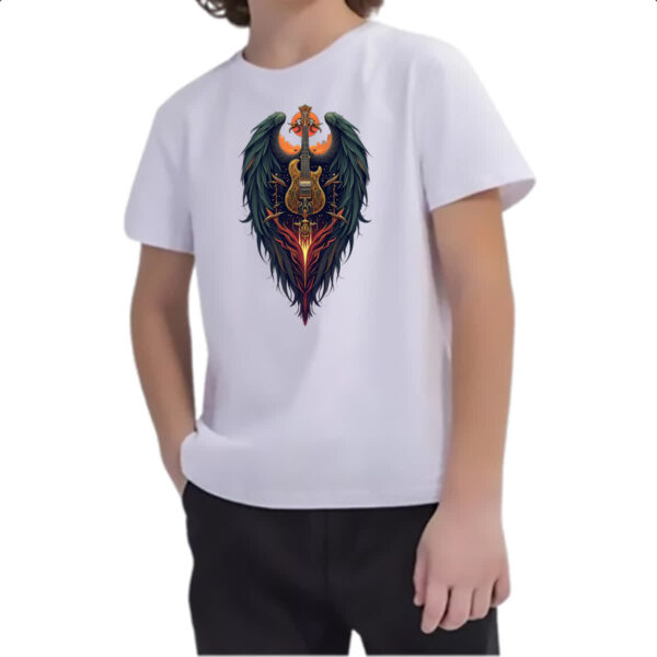 Camiseta Infanto Juvenil Guitarra asas - Imagem 2