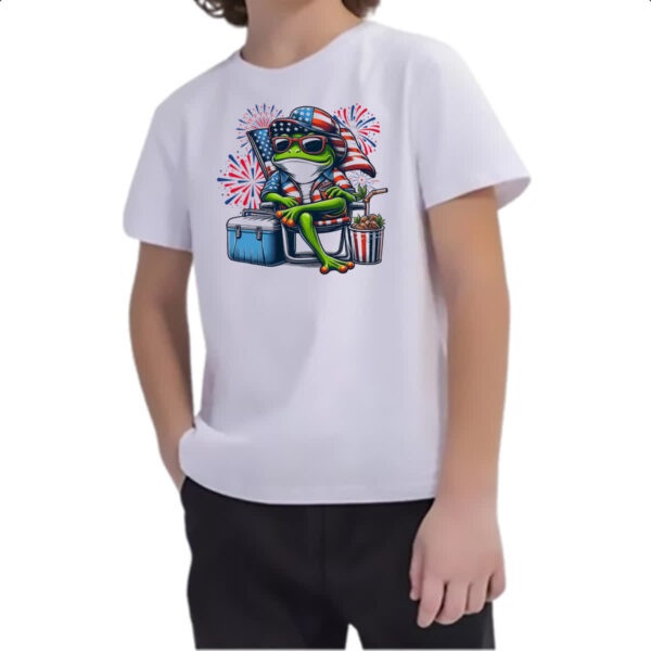 Camiseta Infanto Juvenil Sapo Independencia EUA - Imagem 2