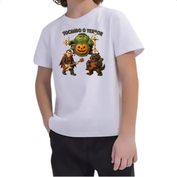 Camiseta Infanto Juvenil Tocando o terror - Imagem 2
