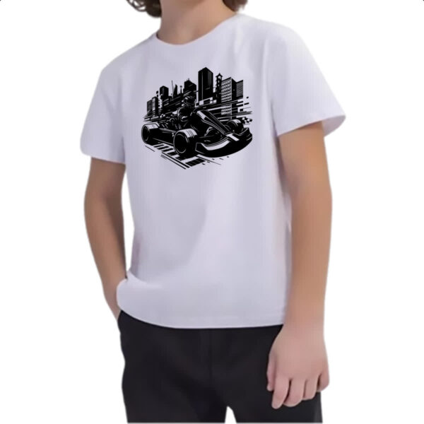 Camiseta Infanto Juvenil Carrinho Kart Urbano - Imagem 2