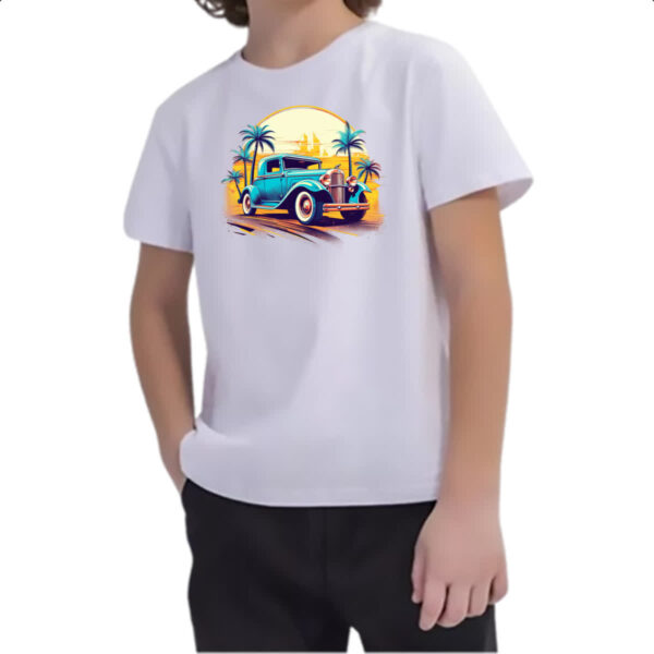 Camiseta Infanto Juvenil Vintage Carro Classico 02 - Imagem 2