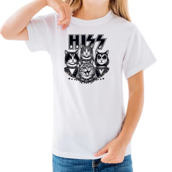Camiseta Infanto Juvenil HISS Gatos do Rock - Imagem 3